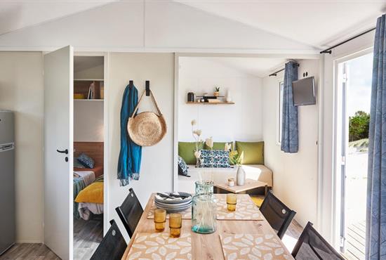 living room, dining room, kitchen - Campsite La Siesta | La Faute sur Mer